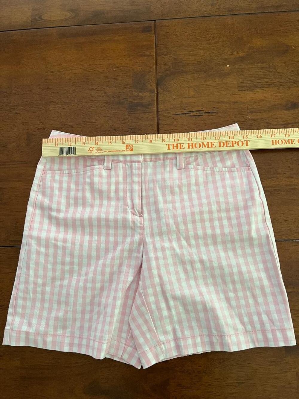 Womens Land's End Pink & White Shorts, Size 2